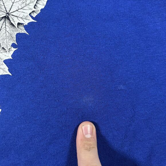 Toronto Maple Leafs Graphic Hoodie Men’s XXL Fanatics NHL Hockey Blue Fleece Y2K - Picture 8 of 10